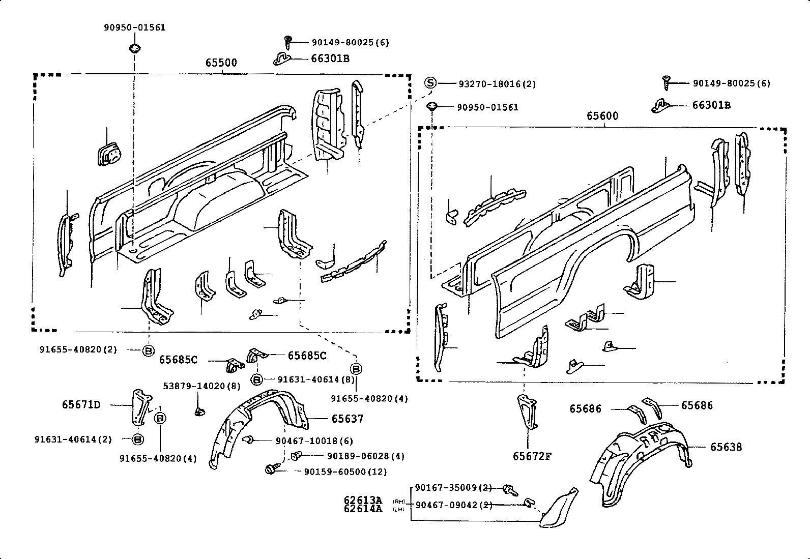  4 RUNNER TRUCK |  REAR BODY SIDE PANEL