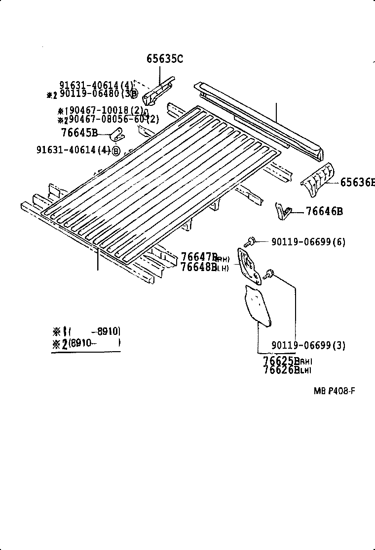  4 RUNNER TRUCK |  REAR BODY FLOOR FENDER