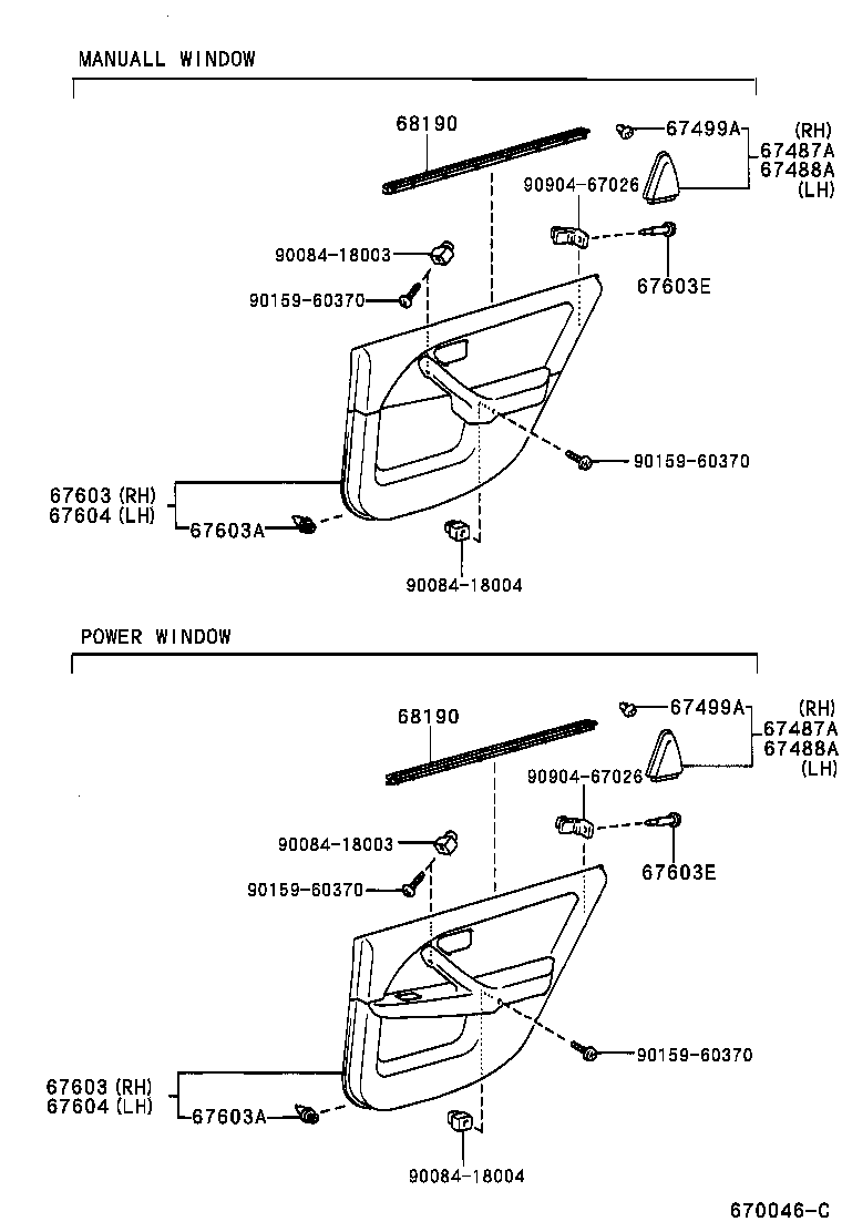  CAMRY NAP |  REAR DOOR PANEL GLASS