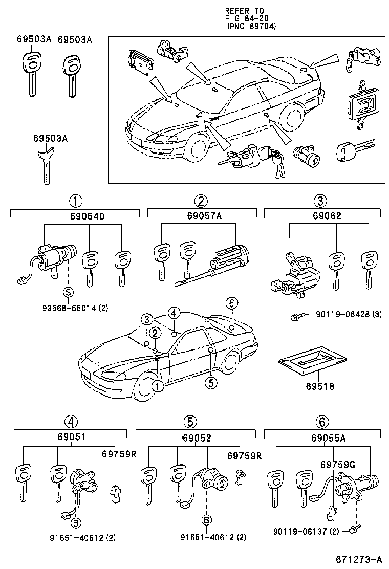  SC300 400 |  LOCK CYLINDER SET