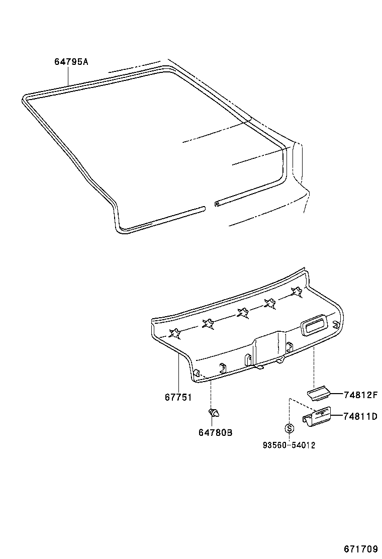  CELICA |  BACK DOOR PANEL GLASS