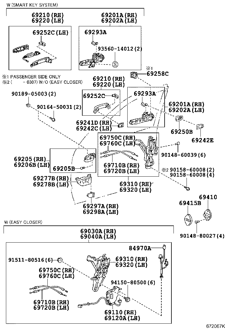  LS430 |  FRONT DOOR LOCK HANDLE