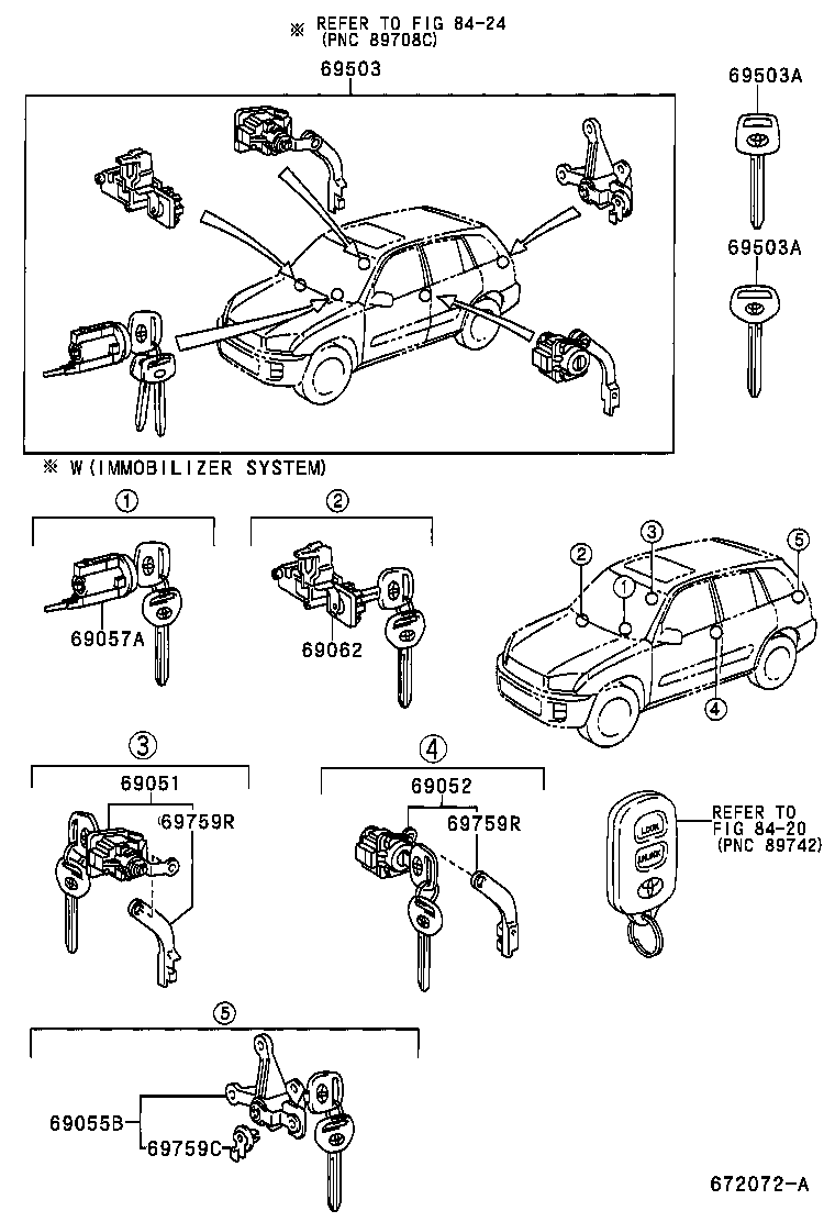  RAV4 |  LOCK CYLINDER SET