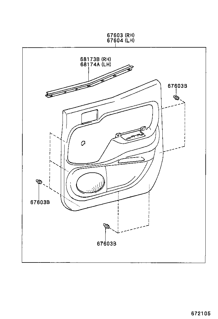  TACOMA |  REAR DOOR PANEL GLASS