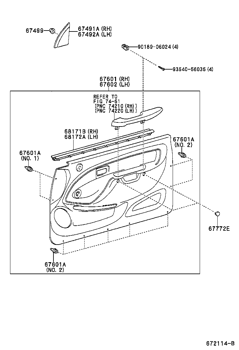  TACOMA |  FRONT DOOR PANEL GLASS