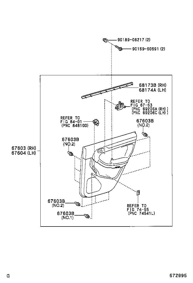  4RUNNER |  REAR DOOR PANEL GLASS