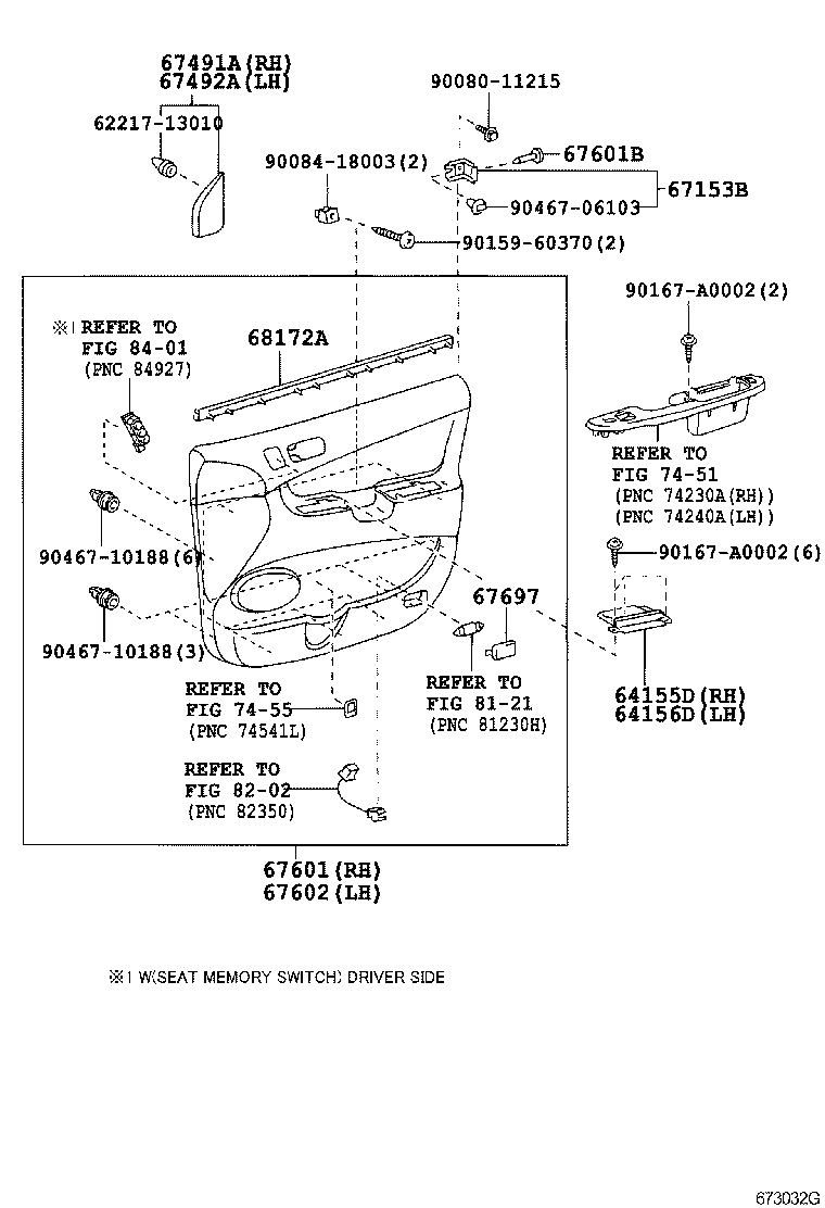  SIENNA |  FRONT DOOR PANEL GLASS