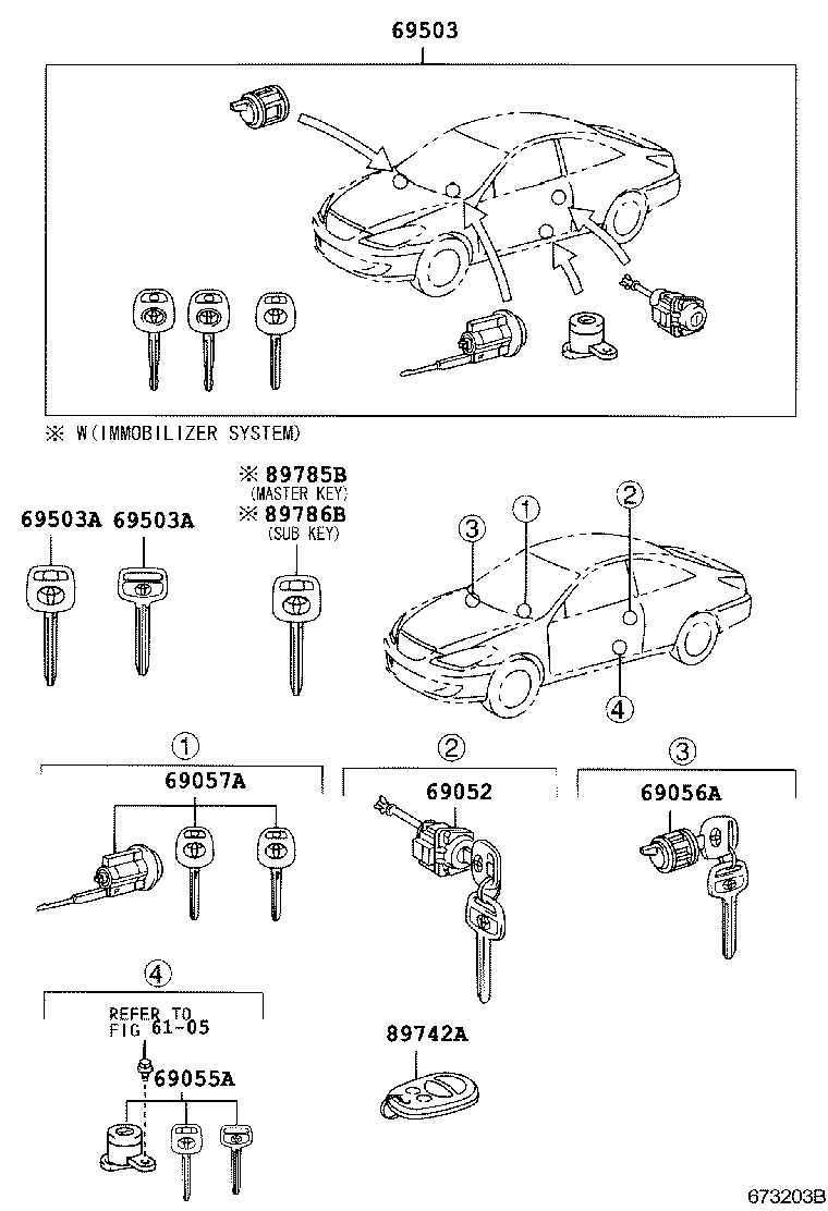 SOLARA |  LOCK CYLINDER SET