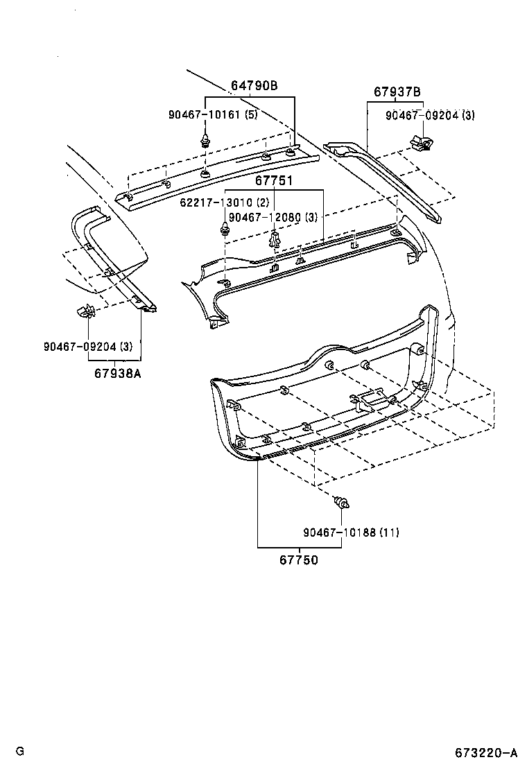  PRIUS |  BACK DOOR PANEL GLASS