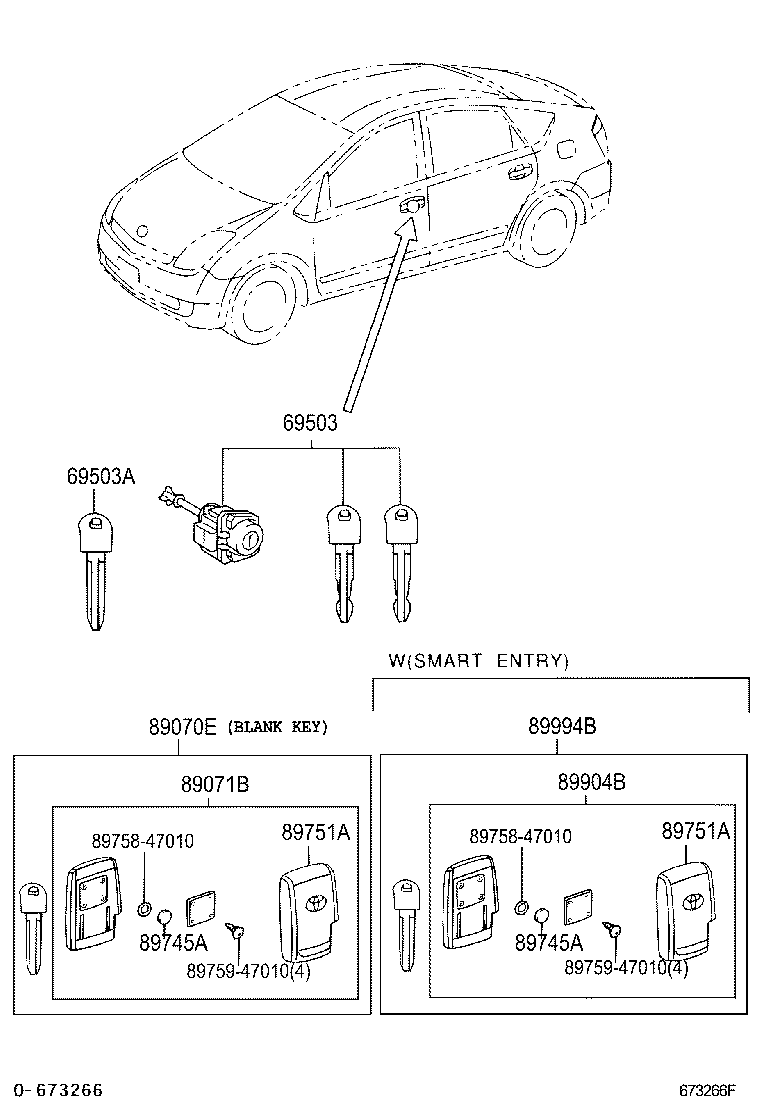  PRIUS |  LOCK CYLINDER SET