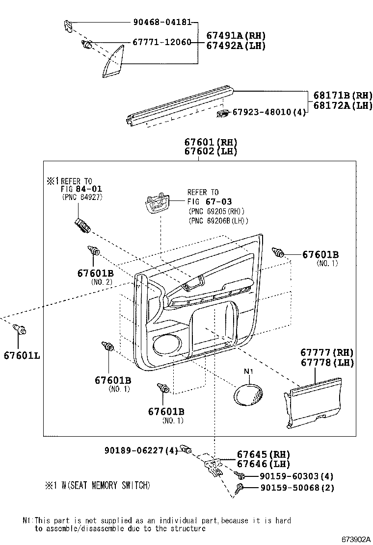 RX400H |  FRONT DOOR PANEL GLASS