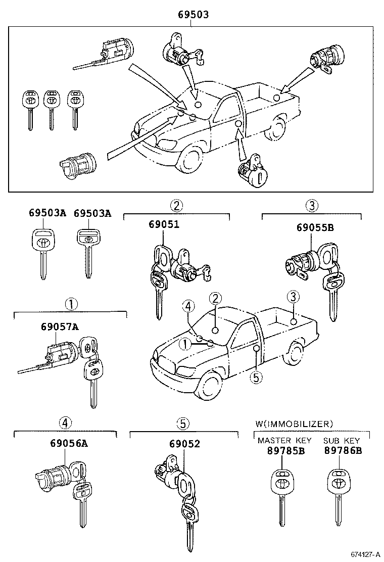  TUNDRA |  LOCK CYLINDER SET