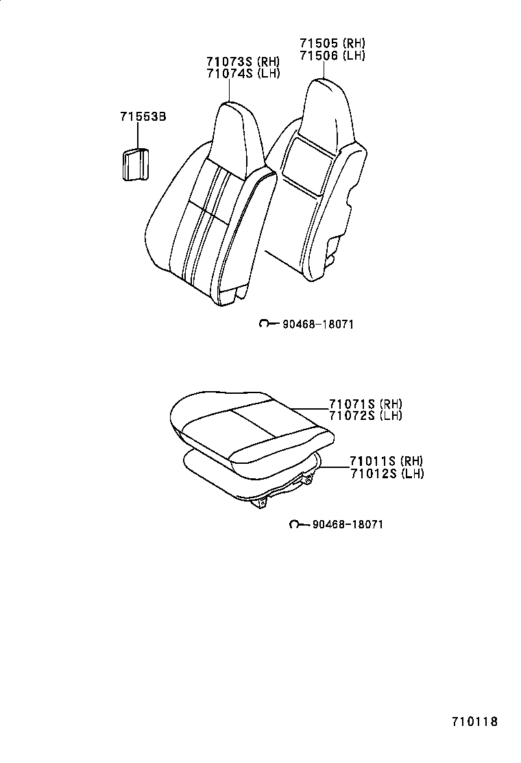  TERCEL |  FRONT SEAT SEAT TRACK