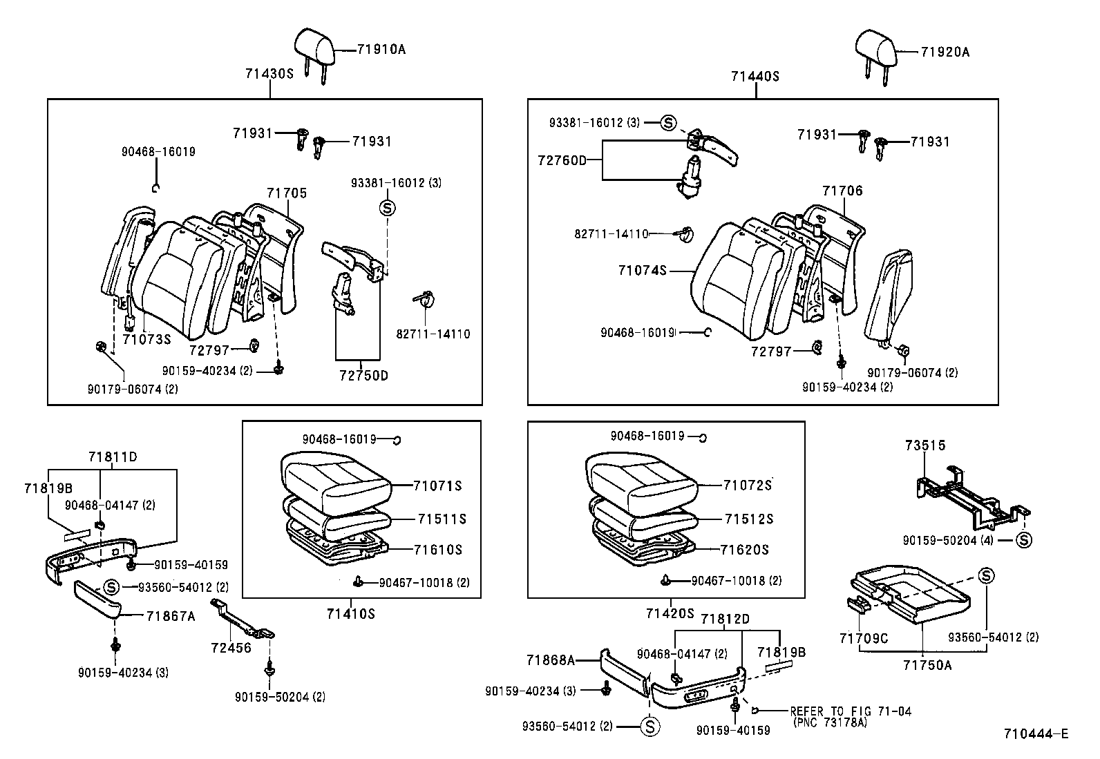  LS400 |  FRONT SEAT SEAT TRACK