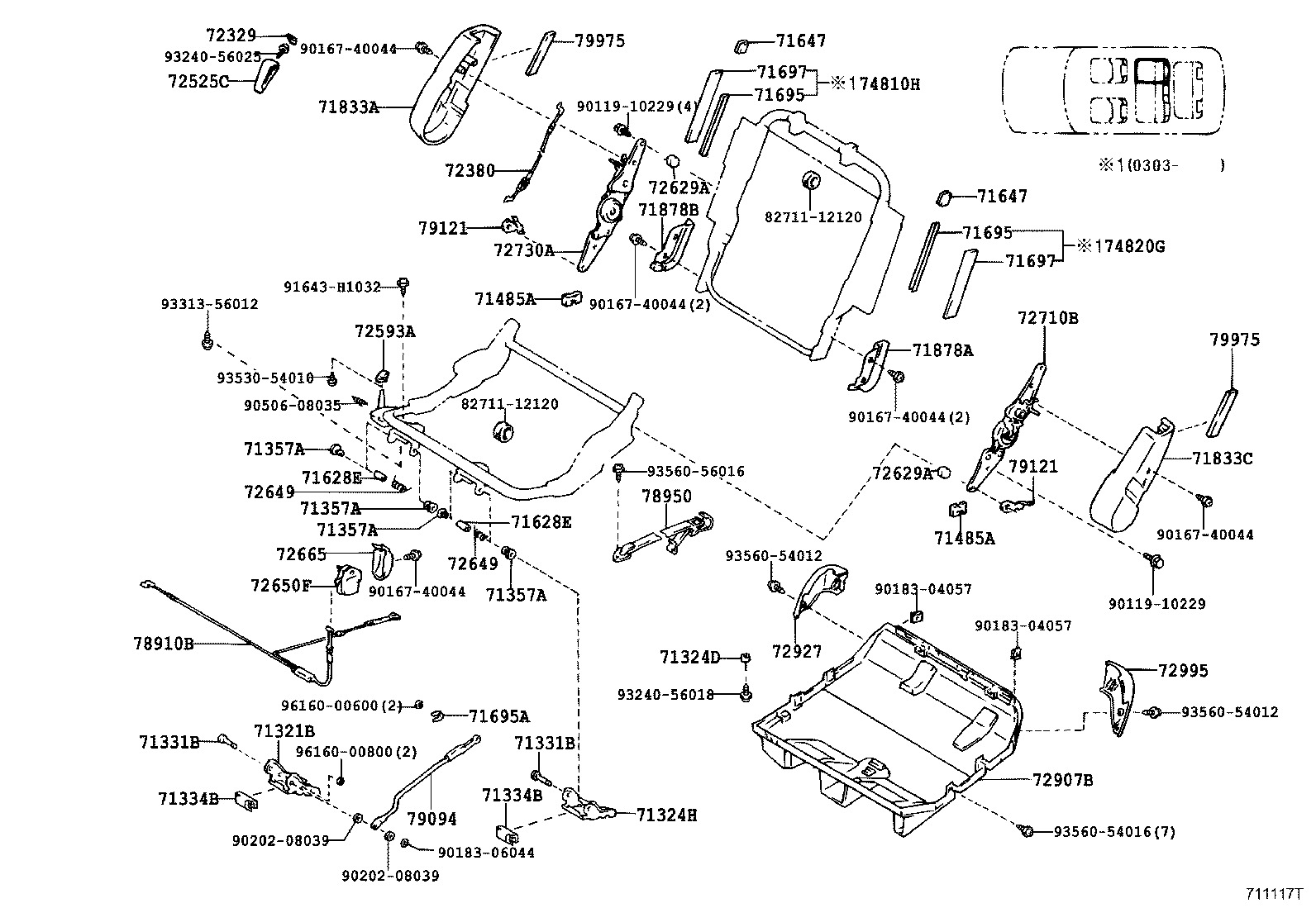  LAND CRUISER 100 |  SEAT SEAT TRACK