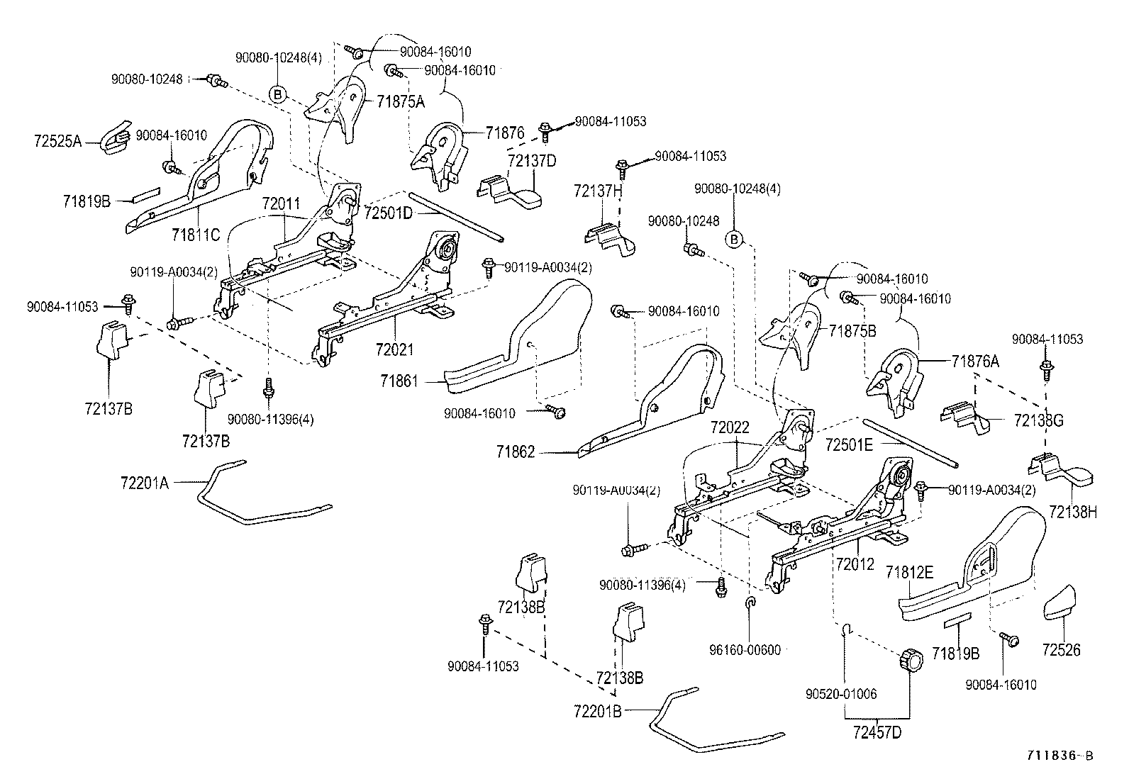  SEQUOIA |  SEAT SEAT TRACK