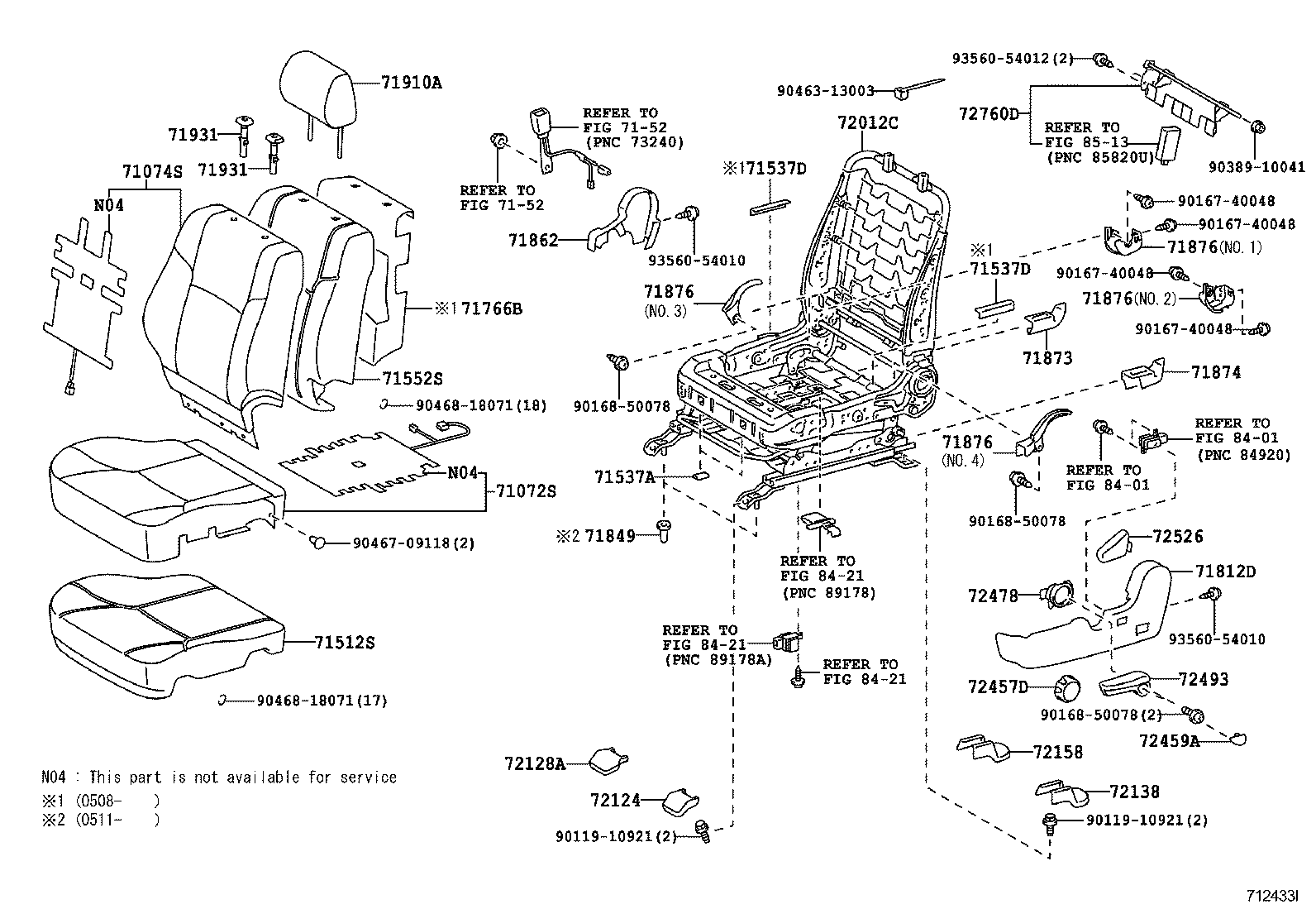  4RUNNER |  SEAT SEAT TRACK