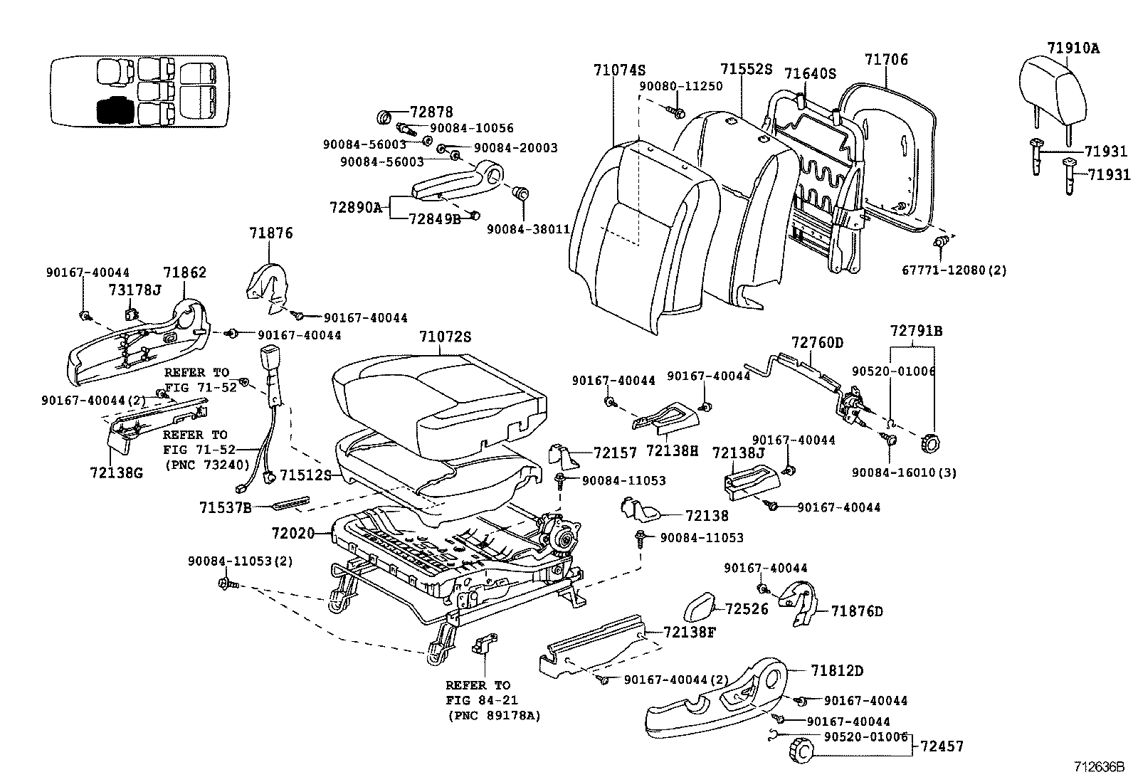  SIENNA |  SEAT SEAT TRACK