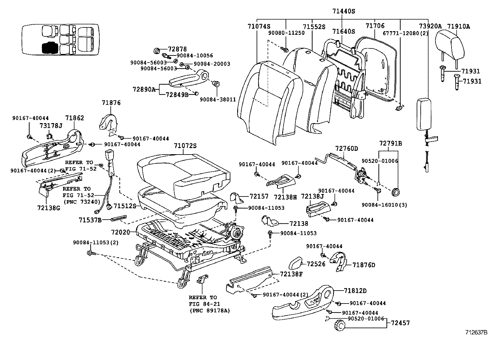  SIENNA |  SEAT SEAT TRACK