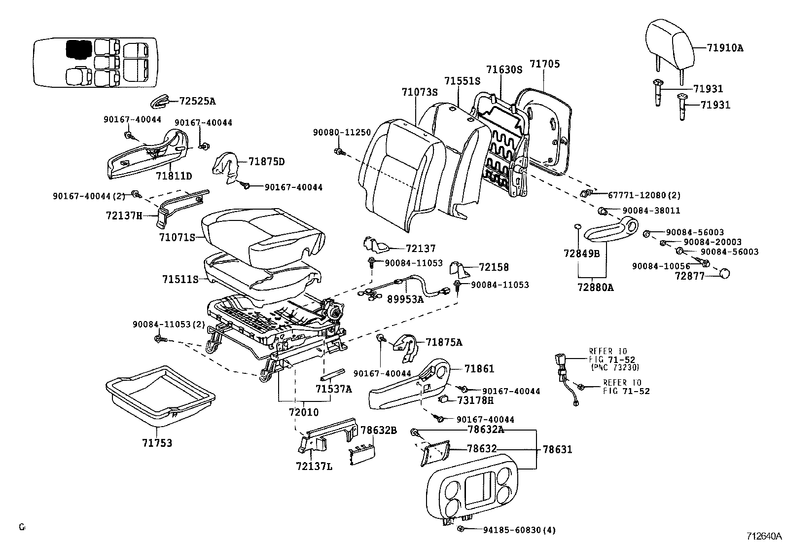  SIENNA |  SEAT SEAT TRACK