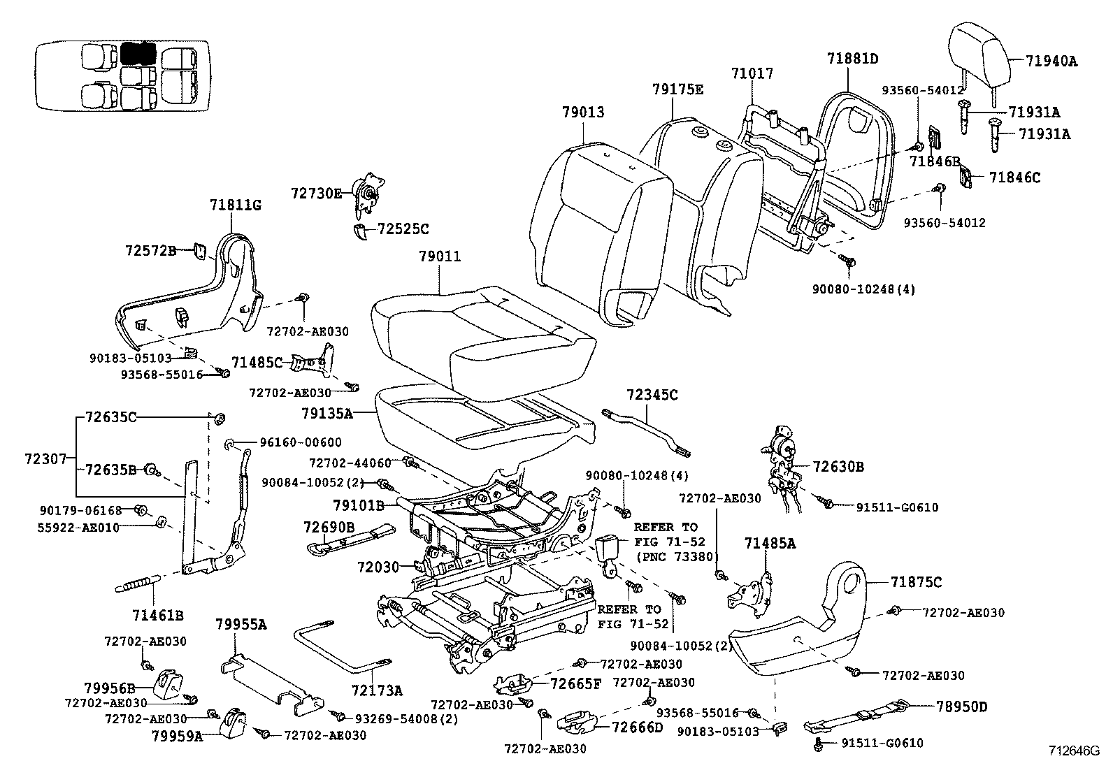  SIENNA |  SEAT SEAT TRACK
