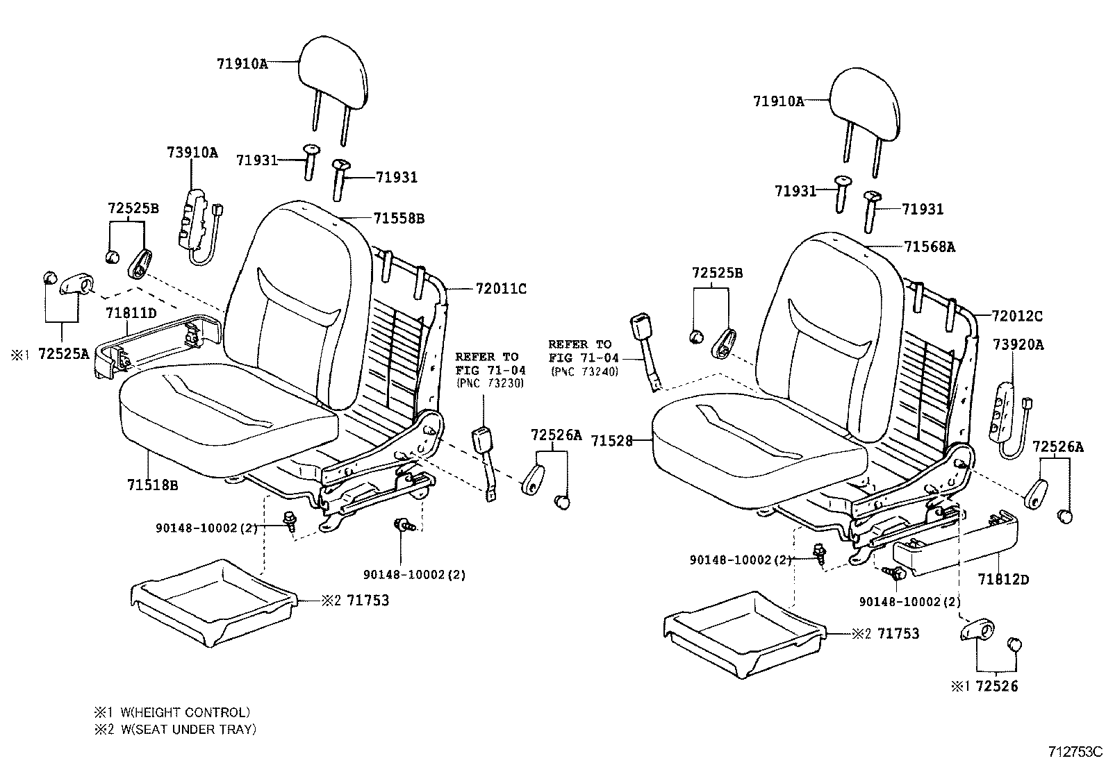  YARIS FRP |  FRONT SEAT SEAT TRACK