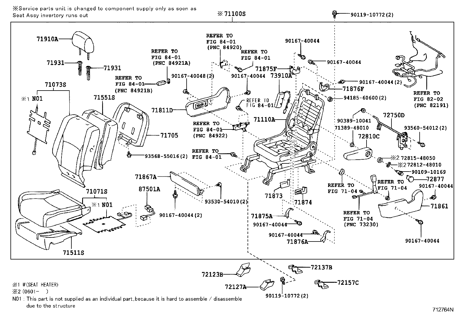  RX330 350 JPP |  FRONT SEAT SEAT TRACK