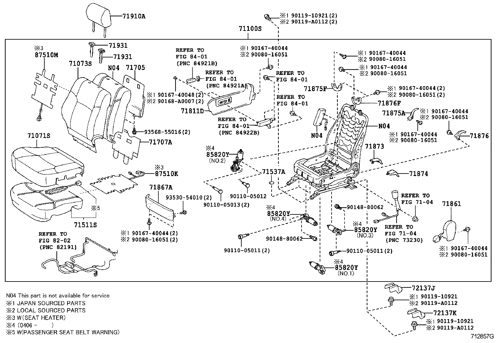  CAMRY JPP |  FRONT SEAT SEAT TRACK