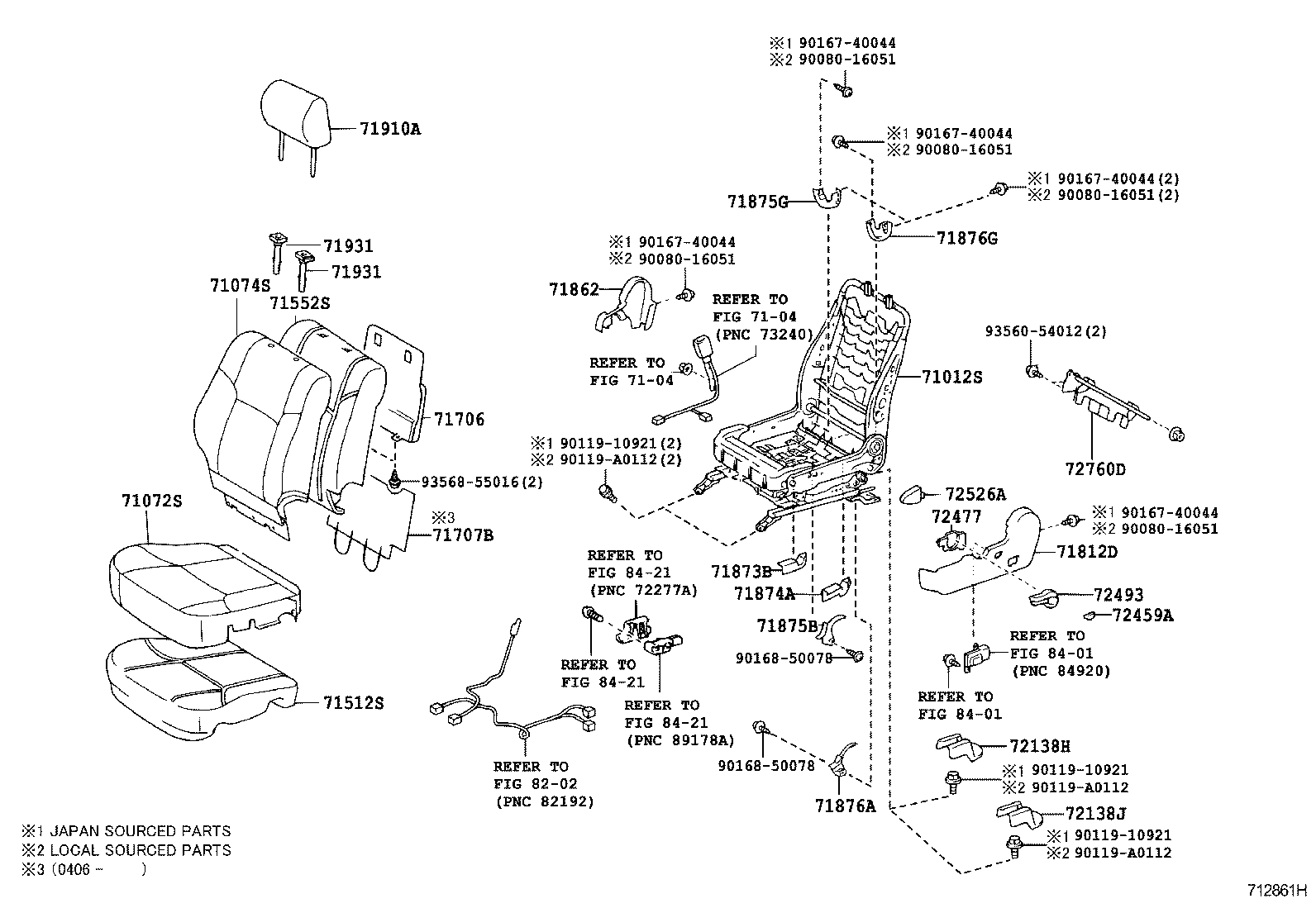  CAMRY JPP |  FRONT SEAT SEAT TRACK