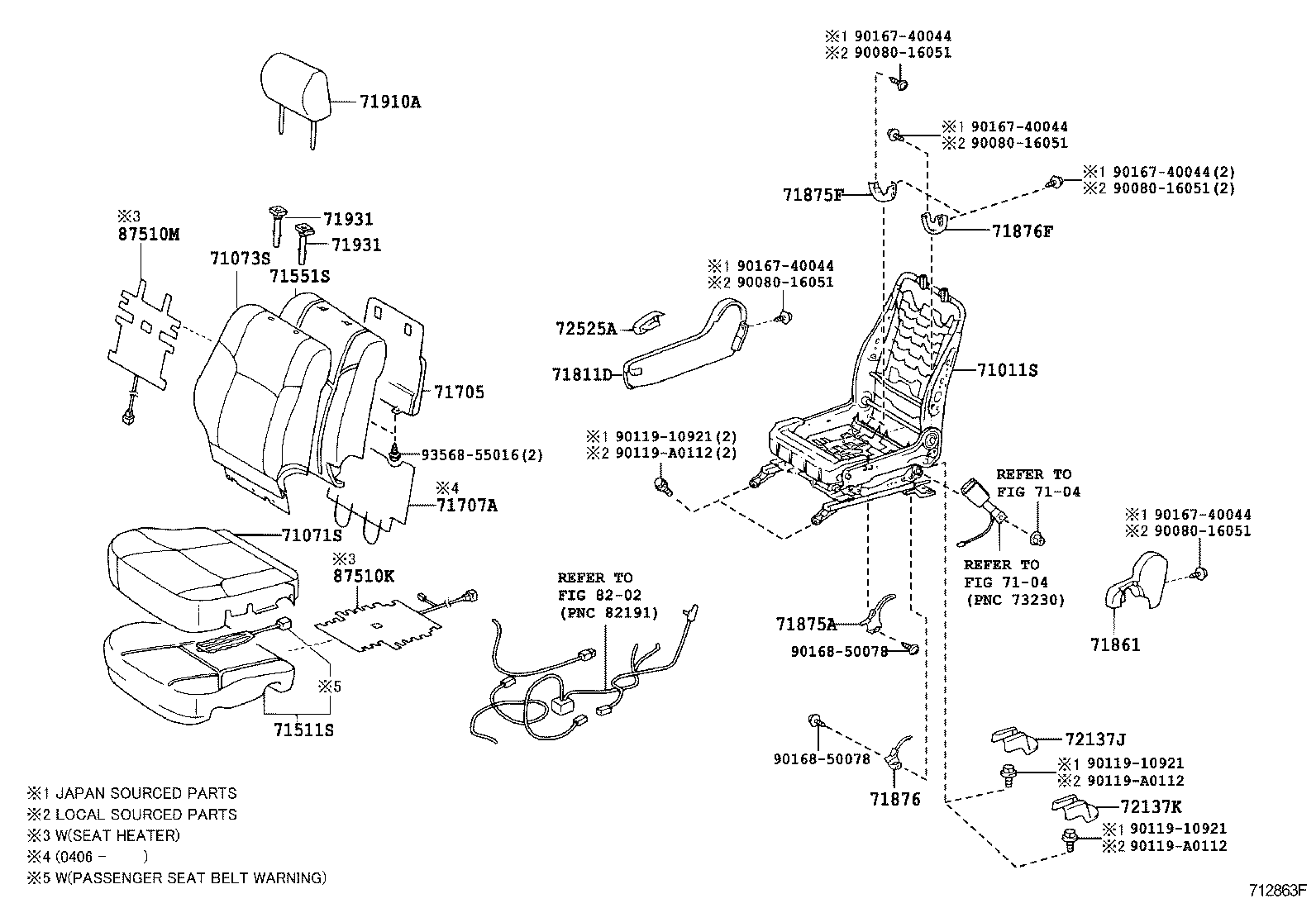  CAMRY JPP |  FRONT SEAT SEAT TRACK