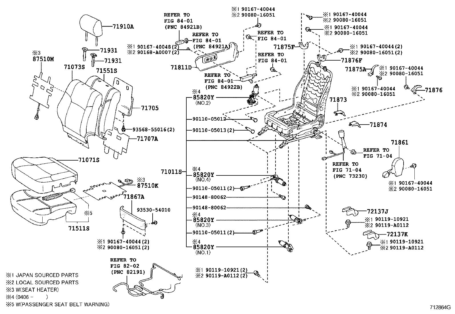  CAMRY JPP |  FRONT SEAT SEAT TRACK