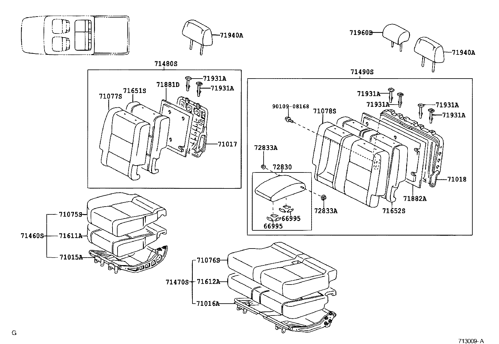  TUNDRA |  SEAT SEAT TRACK