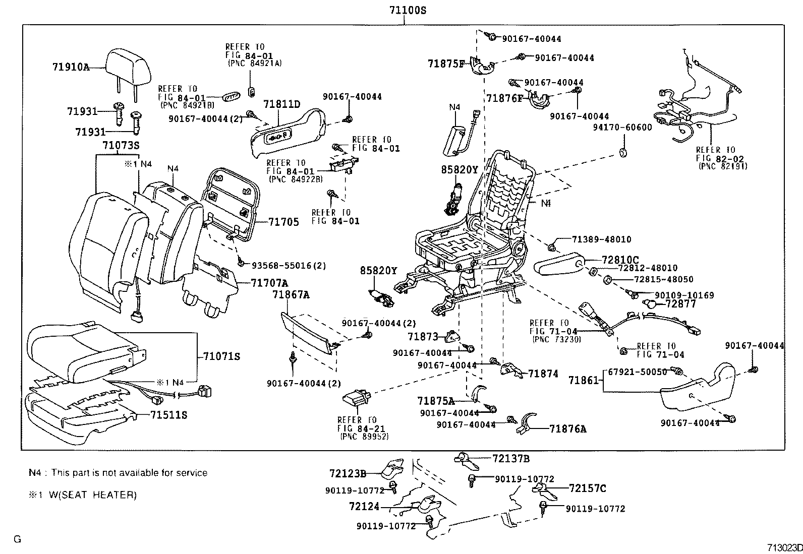  HIGHLANDER |  FRONT SEAT SEAT TRACK