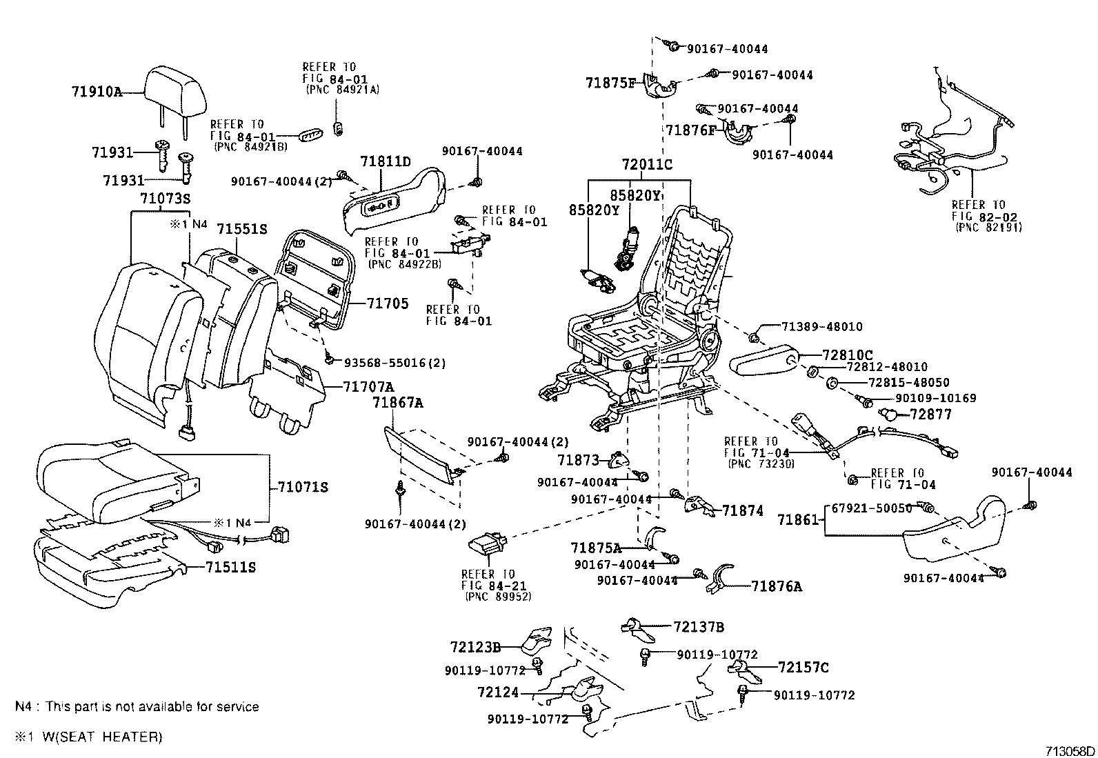  HIGHLANDER |  FRONT SEAT SEAT TRACK