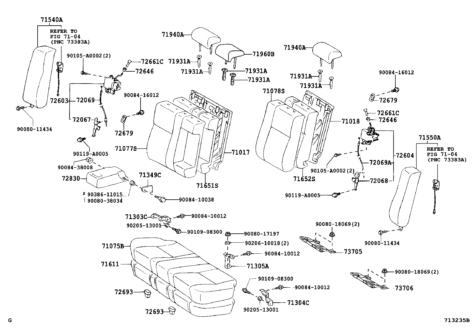  CAMRY NAP |  REAR SEAT SEAT TRACK
