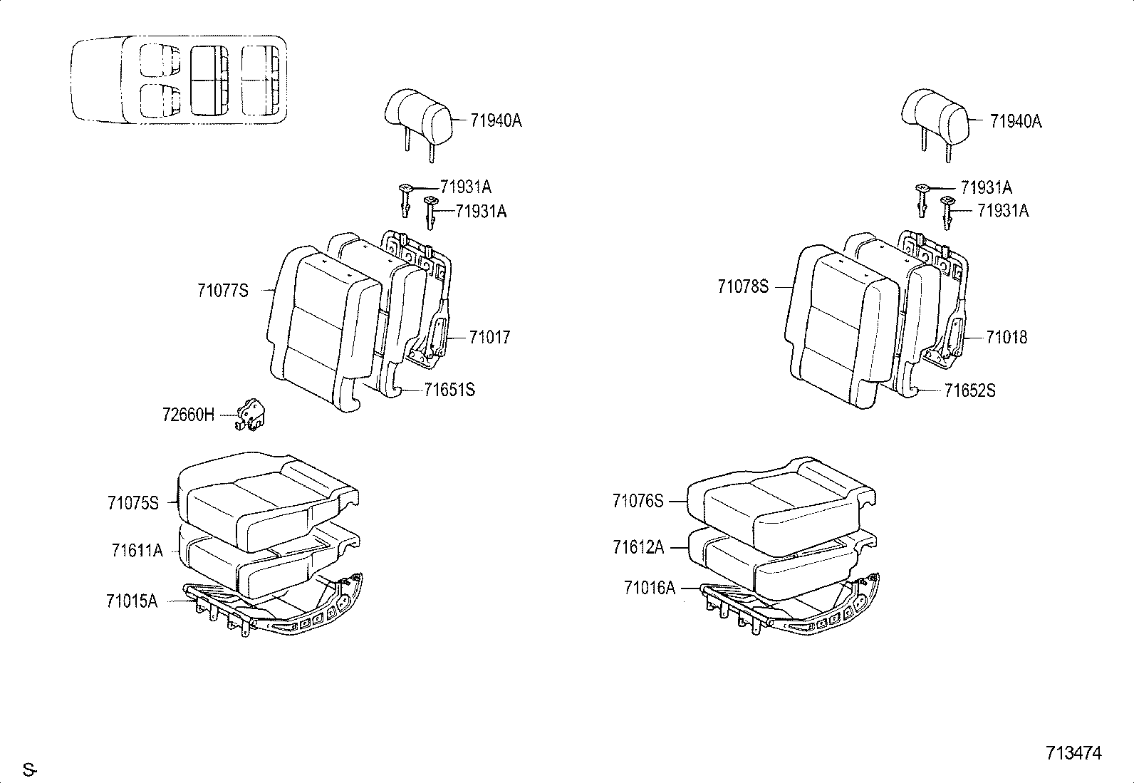 SEQUOIA |  SEAT SEAT TRACK