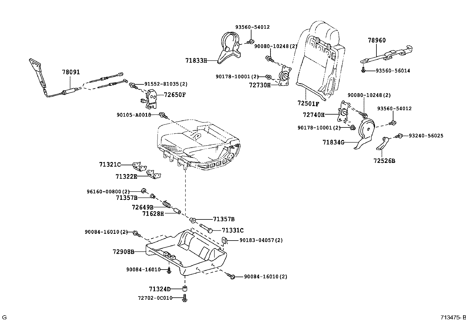  SEQUOIA |  SEAT SEAT TRACK