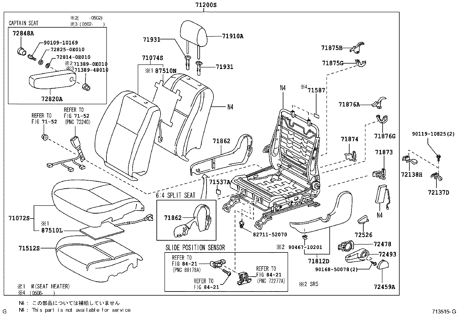  TUNDRA |  SEAT SEAT TRACK