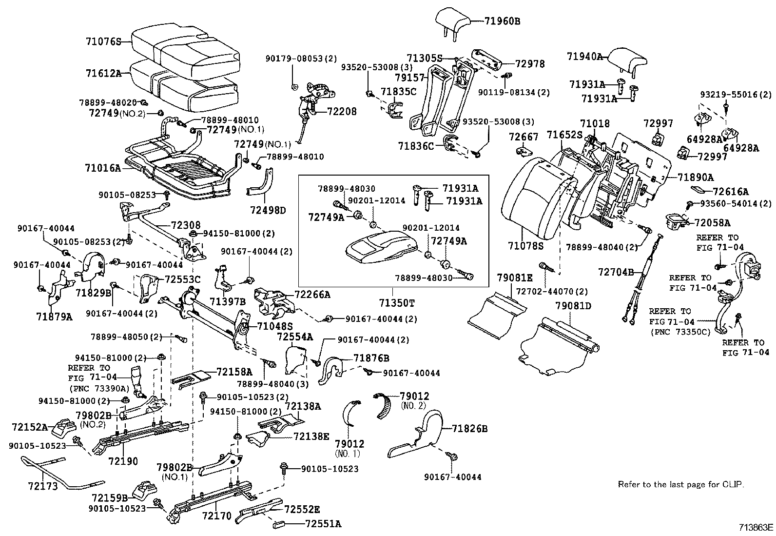  HIGHLANDER HV |  REAR SEAT SEAT TRACK