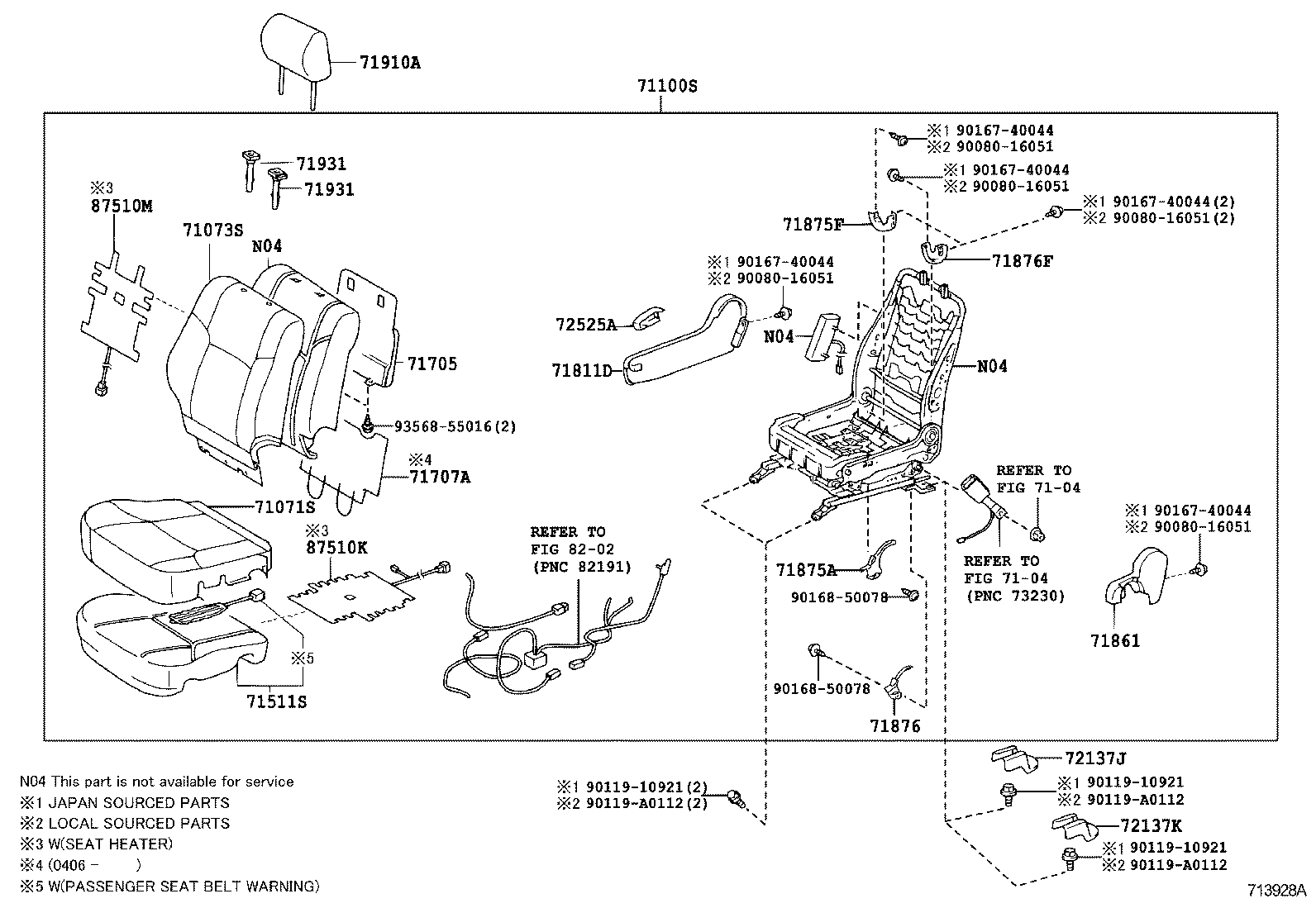  CAMRY JPP |  FRONT SEAT SEAT TRACK