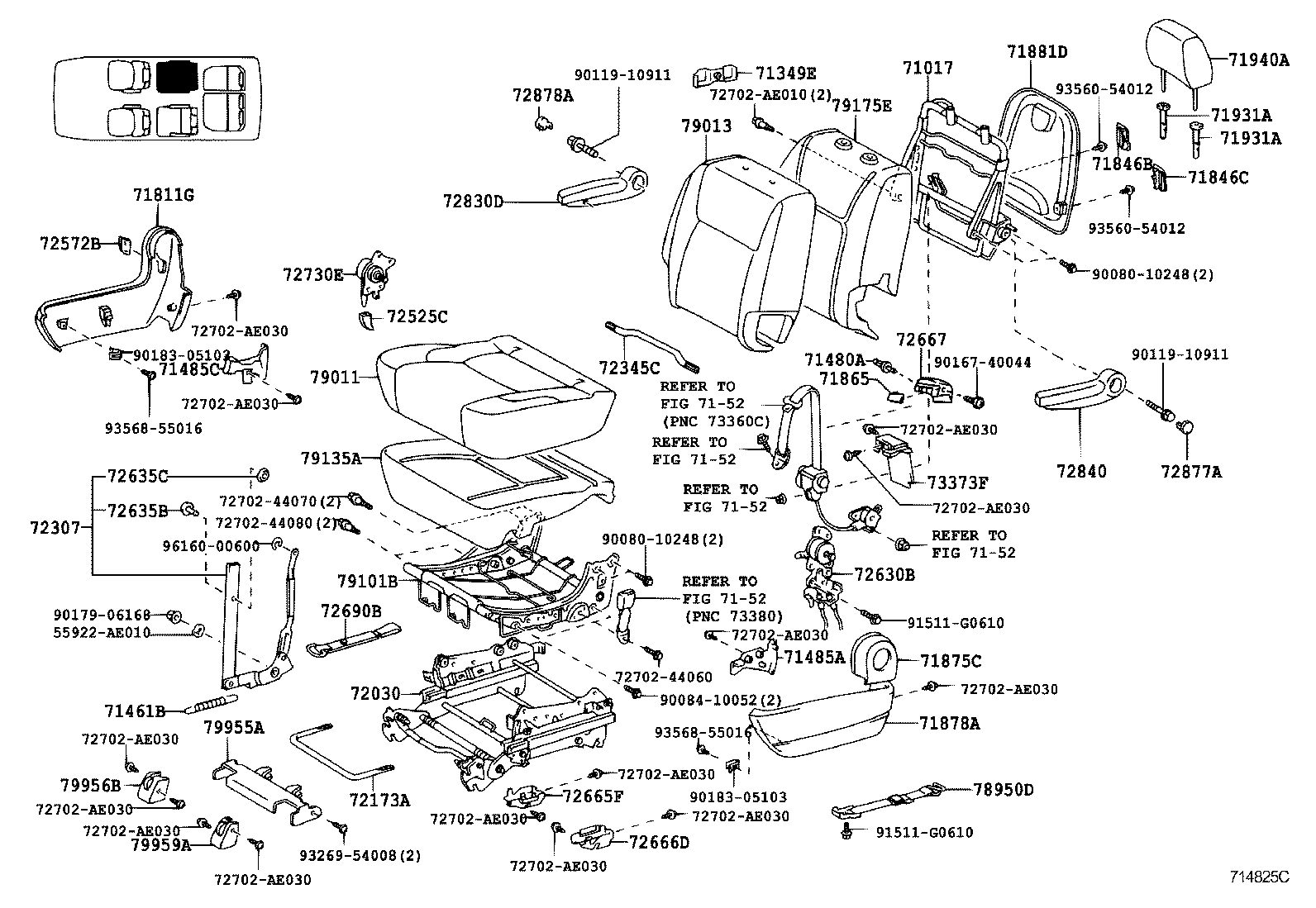 SIENNA |  SEAT SEAT TRACK