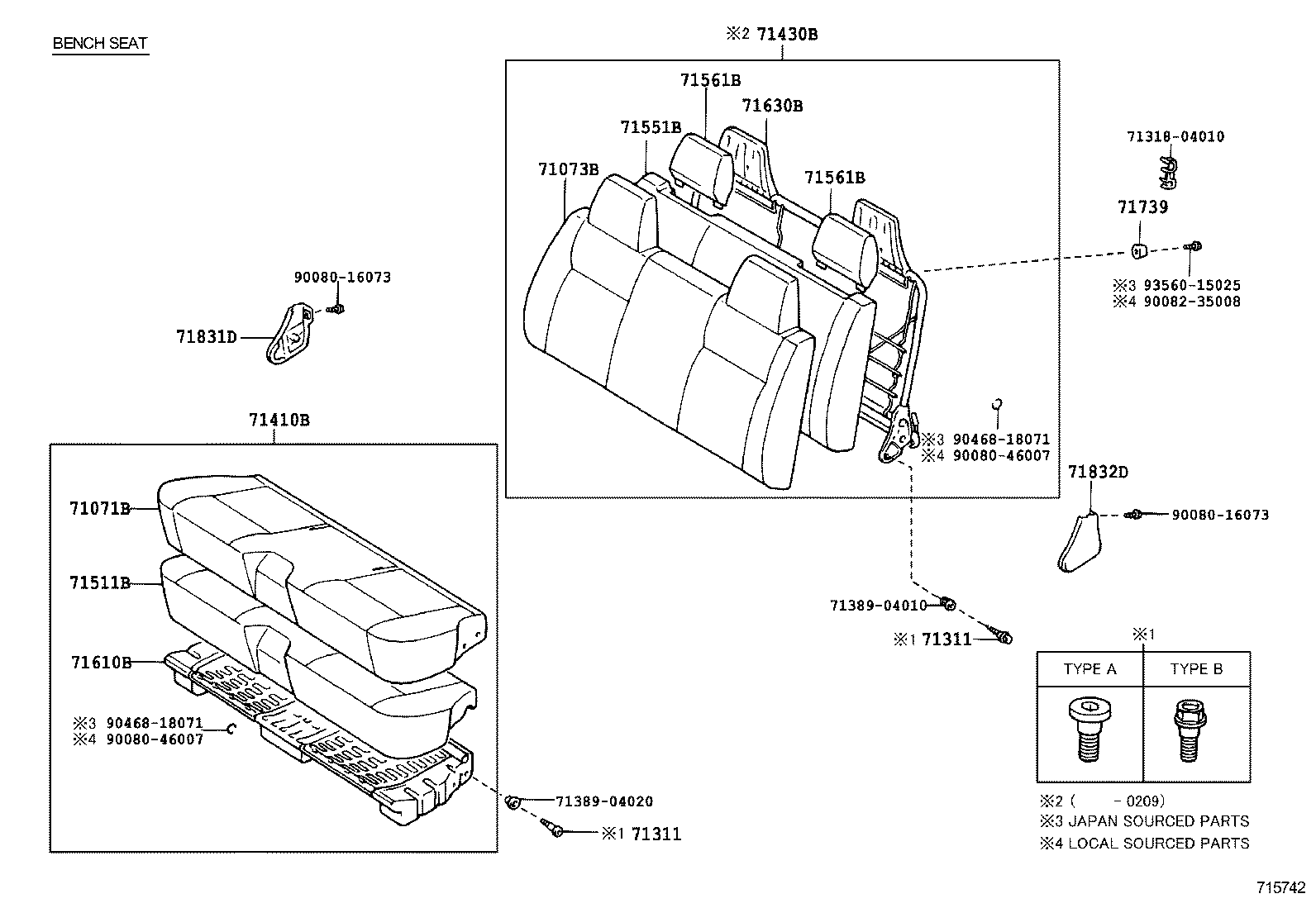  TACOMA |  SEAT SEAT TRACK