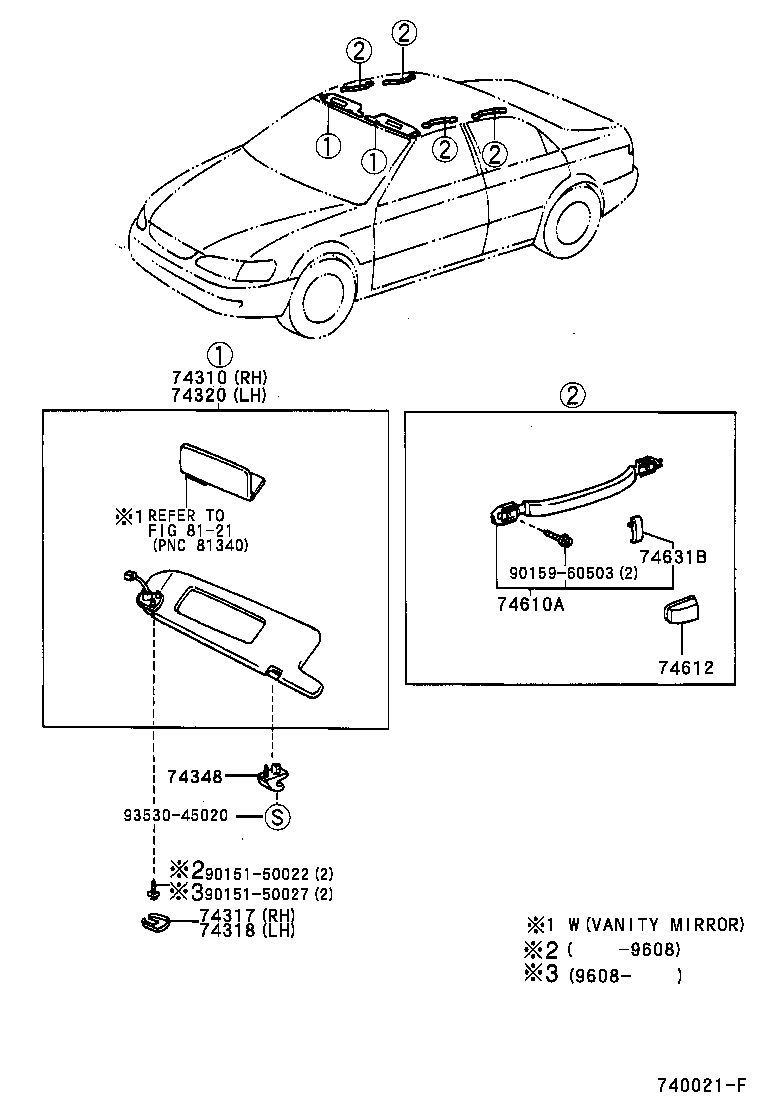  CAMRY NAP |  ARMREST VISOR