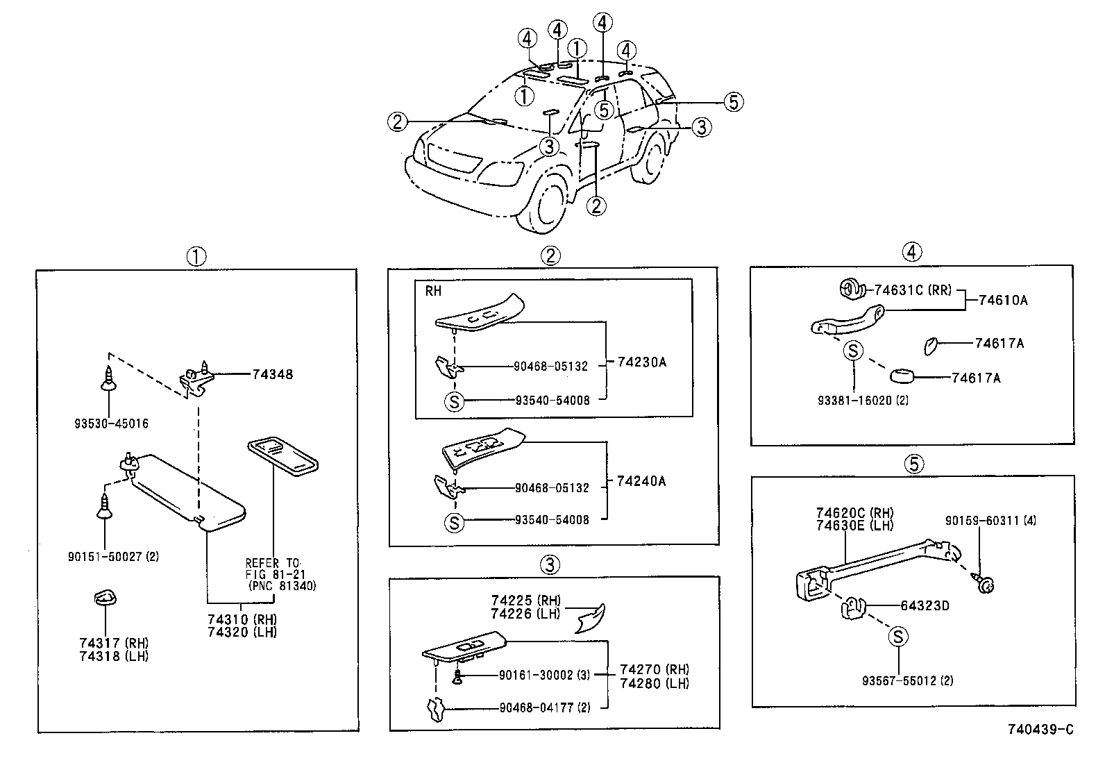  RX300 |  ARMREST VISOR