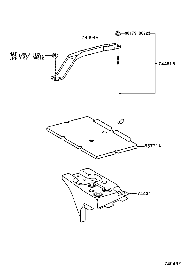  SOLARA |  BATTERY CARRIER