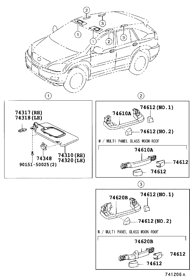  RX330 350 JPP |  ARMREST VISOR