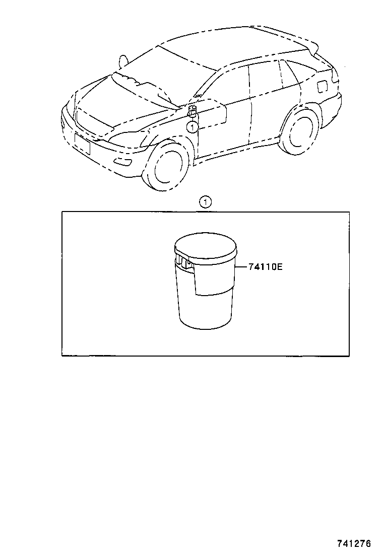  RX330 350 NAP |  ASH RECEPTACLE