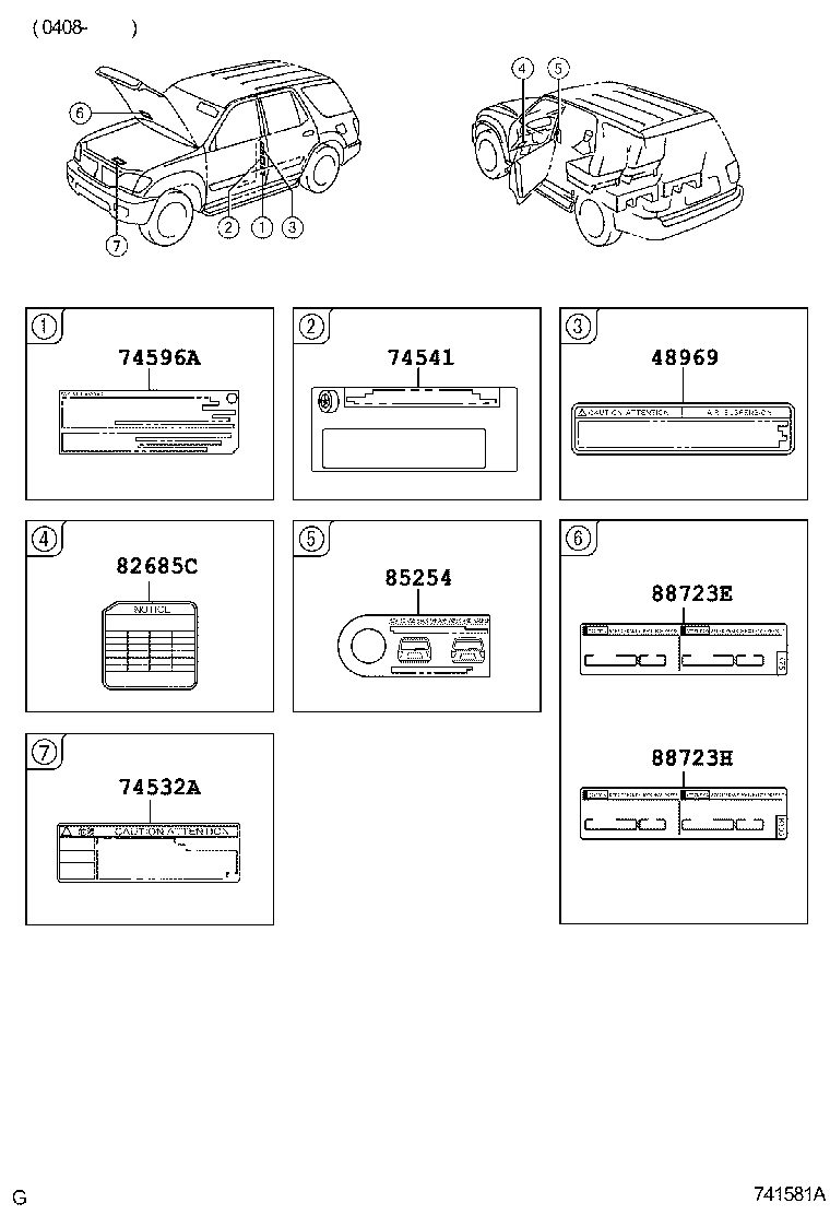  SEQUOIA |  CAUTION PLATE