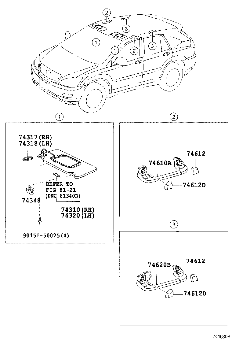  RX400H |  ARMREST VISOR