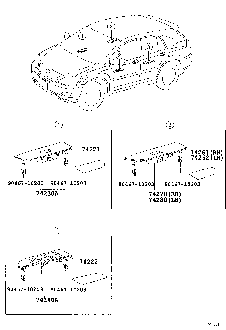  RX400H |  ARMREST VISOR